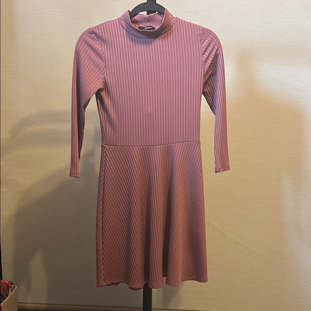 Forever 21 Dusty Pink Long Sleeve Dress